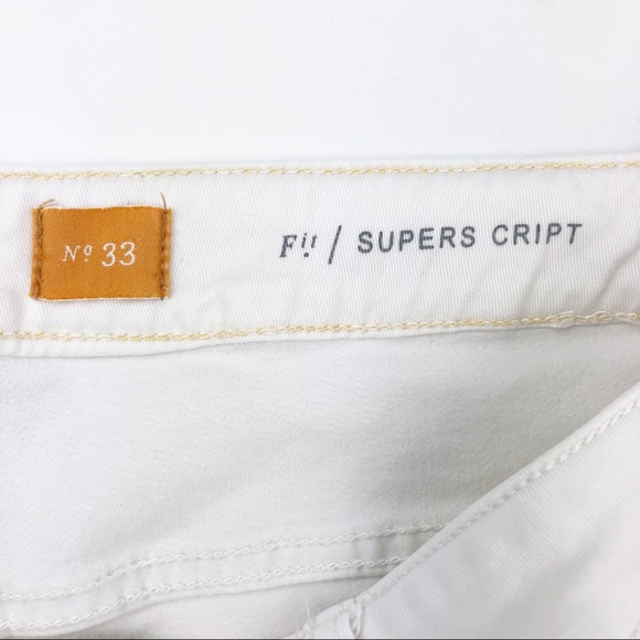 - Anthropologie Pilcro and the Letterpress Superscript High Rise White Cro… - Picture 11 of 14
